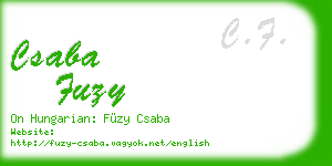 csaba fuzy business card